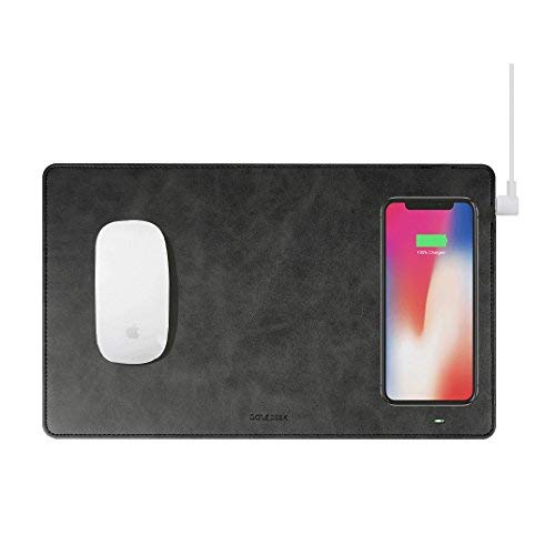 Product Cover Gaze PAD Qi Wireless Fast Charging Mouse Pad Mat for iPhone X iPhone 8 Galaxy S8 S9 Plus Samsung Note 8 9 (Black)