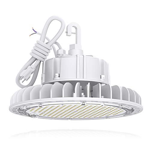 Product Cover HYPERLITE 4000K White 100W CRI>80 13,500LM Dimmable High Bay LED Shop Light 5' Cable with 110V Plug Hanging Hook Safe Rope UL/DLC Approved