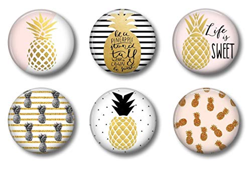Product Cover Locker Magnets For Girls - Pink and Gold Pineapples