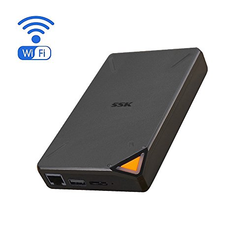 Product Cover SSK Portable NAS Wireless Hard Drive 1TB Personal Cloud Smart Storage, External Hard Disk with Personal Wi-Fi Hotspot, Support Auto-Backup, Phone/Tablet PC/Laptop Wireless Remote Access