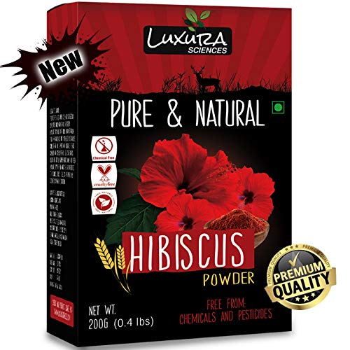 Product Cover Luxura Sciences Hibiscus Powder For Hair Growth 200 Grams, Hibiscus Flower Powder Natural for winter special.