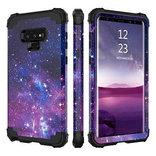 Product Cover BENTOBEN Case for Samsung Note 9, 3 in 1 Space Design Hybrid Hard PC Soft Rubber Heavy Duty Rugged Bumper Shockproof Starry Three Layer Full Body Protective Phone Cover for Galaxy Note 9, Space Design