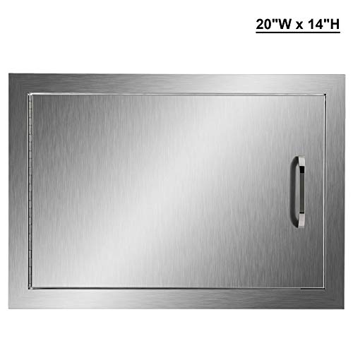 Product Cover CO-Z Outdoor Kitchen Doors, 304 Brushed Stainless Steel Single Access Doors for Outdoor Kitchen, Commercial BBQ Island, Grilling Station, Outside Cabinet, Barbeque Grill, Built-in (20