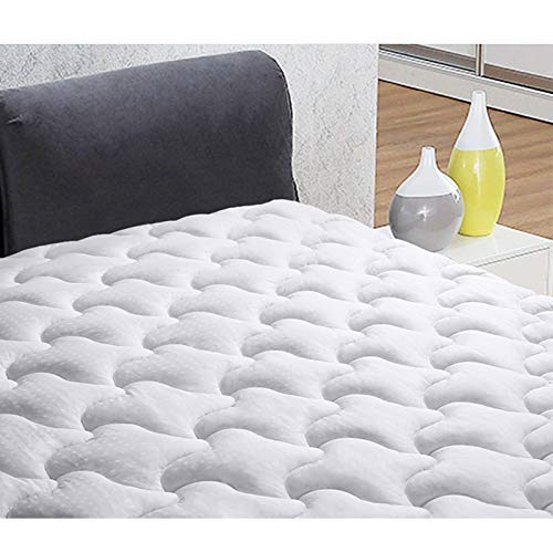 Product Cover INGALIK Mattress Pad Queen Size Fitted Mattress Topper Cotton Top Pillow Top Quilted 8-21Inch Deep Pocket Down Alternative Cooling Mattress Pad Cover