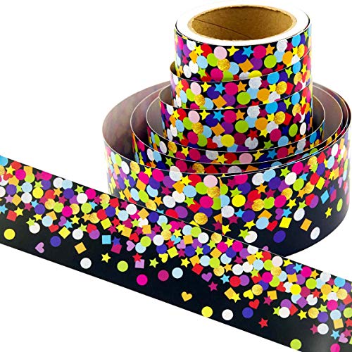 Product Cover Bulletin Board Borders Confetti-Themed Border for Classroom Decoration 36ft