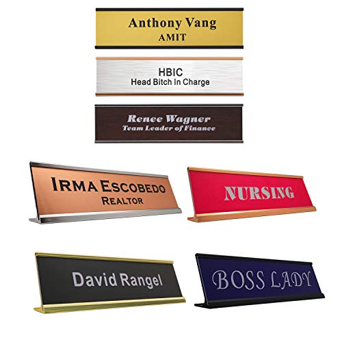 Product Cover Personalized Name Plate with Wall or Desk Holder 2