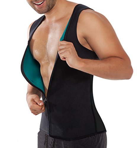 Product Cover NonEcho Men Sauna Sweat Vest Weight Loss Waist Trainer Vest Neoprene Tank Top Shapewear Slimming Shirt Workout Suit