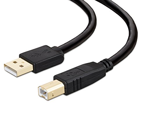 Product Cover Printer Cable 20 ft, NC XQIN USB 2.0 Printer Cable Cord Type A-Male to B-Male Cable for Printer/Scanner-Gold-Plated