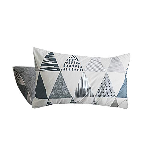 Product Cover VCLIFE Chic Cotton Printed Pillow Cases-Set of Two- Envelope Closure End, Soft Hypoallergenic, Durable, Lightweight, Reversible Geometric Printed Chic Design, Twin Queen Full Pillow Cases
