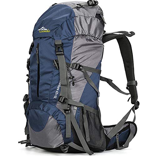 Product Cover Hiking Backpack 50L Travel Camping Backpack with Rain Cover for Outdoor Traveling (dark blue)