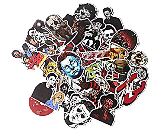 Product Cover Classic Horror Movie Characters and TV Decal Stickers Assorted Lot of 37 Pieces