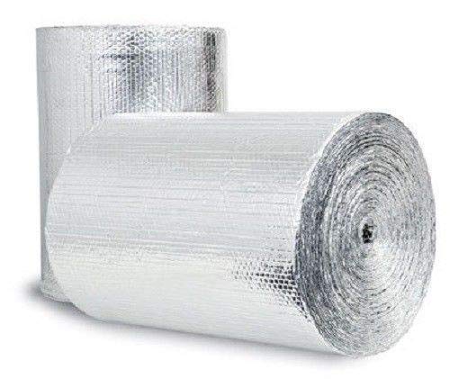Product Cover 400sqft Double Bubble Reflective Foil Insulation (4 X 100 Ft Roll) Industrial Strength, Commercial Grade, No Tear, Radiant Barrier Wrap (Weatherproofing Attics Windows Garages RV's Ducts & More)