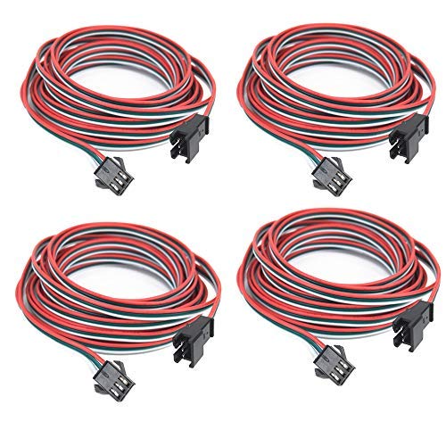 Product Cover 4 pcs/Pack 2M 6.56ft 3 Pin JST SM Male Female Plug LED Connector Cable for WS2812B WS2811 SK6812 Symphony LED Lights with connectorsÅ'SM3P Buckle Free Welding Plug Light Controller Wire