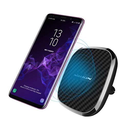 Product Cover [10W Fast Charge] Nillkin 2-in-1 Qi Wireless Charging Pad & Magnetic Car Mount Air Vent Holder for for Samsung Note 9/8/S9/S8/S8 Plus, 7.5W Fast Charging for iPhone Xs Max/XS/XR/X/8/8 Plus - Model A