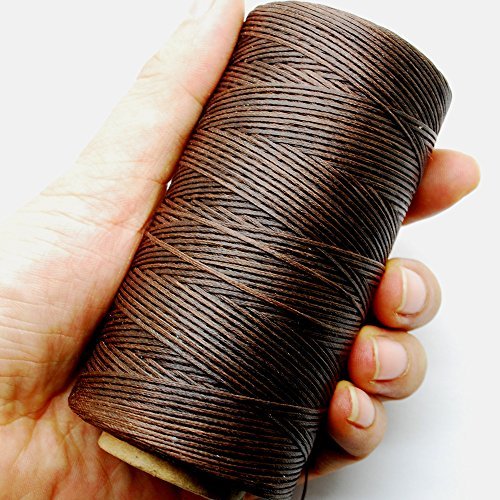 Product Cover ILJILU 284yrd deep Brown Leather Sewing Waxed Thread 150D 1mm Leather Hand Stitching 125g
