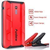 Product Cover Audew 1000A Peak Car Jump Starter, Portable Jump Pack, Smart Charger Power Bank with Dual USB Ports and Flashlight