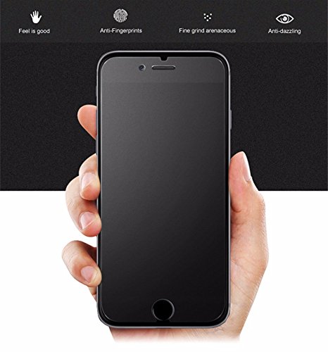 Product Cover iPhone 8/7 Plus Matte Glass Screen Protector, eTECH Tempered Glass Screen Protector for Apple iPhone 8 Plus, iPhone 7 Plus [5.5 inch] - Bubble Free, Case Friendly, Matted Finishing, Anti-Glare
