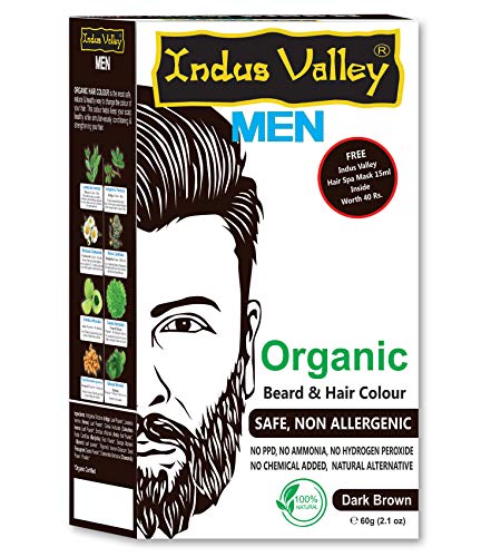 Product Cover Indus Valley Organic Men's Hair Color For Dark Shiny Beard & Hair