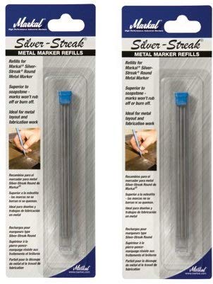 Product Cover Silver-Streak Fineline Metal Marker Refills - silver streak round refill 6/cd (2 Pack)