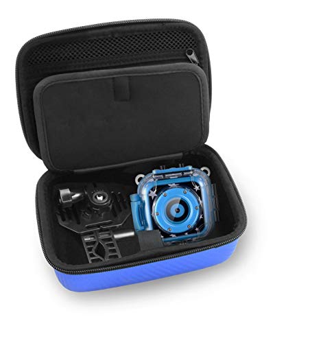 Product Cover Casematix Blue Kids Camera Case Compatible with Ourlife, Dragon Touch Kidicam, Kids Waterproof Camera Video Recorder, Accessories and More