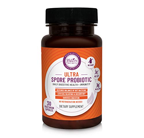 Product Cover Nature's Instincts Ultra Spore Probiotic with Live Strains | Daily Soil Based Probiotic For Digestive Support & Gut Health | Soy-Free, Dairy-Free, Gluten-Free, Non-Refrigerated Probiotics, 30 Capsules