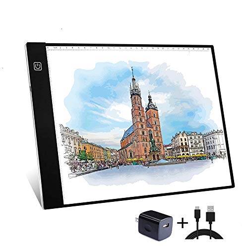 Product Cover A4 Tracing Light Box Portable LED Light Table Tracer Board Dimmable Brightness Artcraft Light Pad for Artists Drawing 5D DIY Diamond Painting Sketching Tattoo Animation Designing