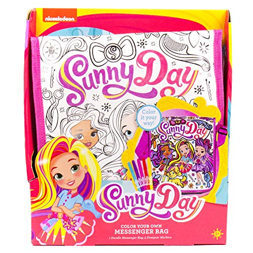 Product Cover Sunny Day Color Your Own Messenger Bag by Horizon Group USA, 5 Multicolored Markers