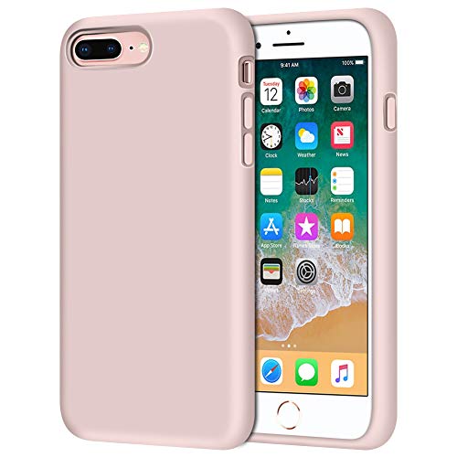 Product Cover iPhone 8 Plus Case, iPhone 7 Plus Case, Anuck Soft Silicone Gel Rubber Bumper Case Microfiber Lining Hard Shell Shockproof Full-Body Protective Case Cover for iPhone 7 Plus /8 Plus 5.5