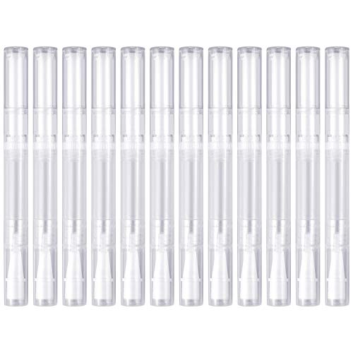 Product Cover 12 Pack 3 Ml Transparent Twist Pens Empty Nail Oil Pen Brush, Cuticle Oil Pen Cosmetic Lip Gloss Container Applicators