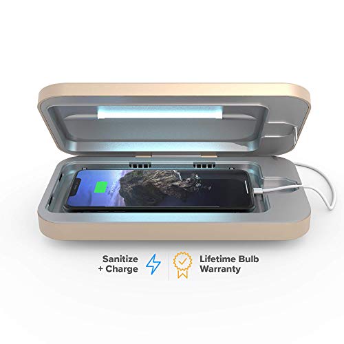 Product Cover PhoneSoap 3 UV Smartphone Sanitizer & Universal Charger | Patented & Clinically Proven UV Light Disinfector | (Light Gold)