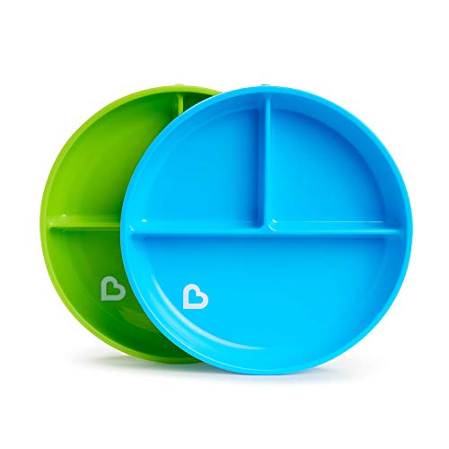 Product Cover Munchkin Stay Put Divided Suction Plates, Blue/Green