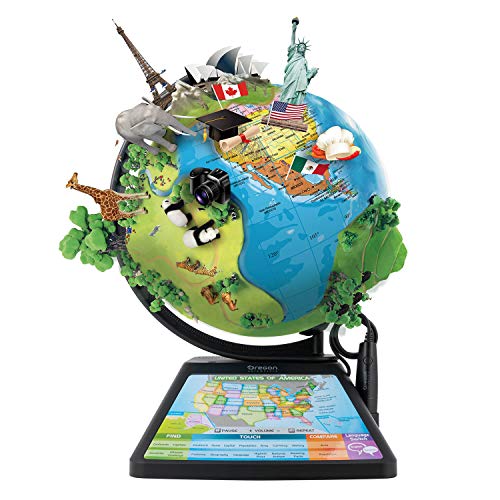 Product Cover Oregon Scientific SG268R Smart Globe Adventure AR Educational World Geography Kids - Learning Toy (Black)