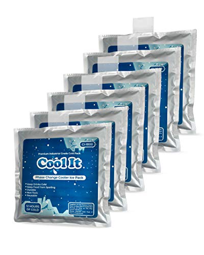 Product Cover Cool It Ice Packs for Coolers - 10x9in [6pk] Reusable Freezer Ice Pack for Lunch Box, Cooler Bag, Insulated Lunch Bag or Both Large & Small Coolers - No Ice Needed (Medium Size)