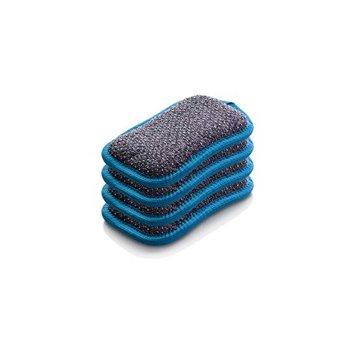 Product Cover E-Cloth Microfiber Dual Purpose Washing Up Pad, Blue, 4 Count