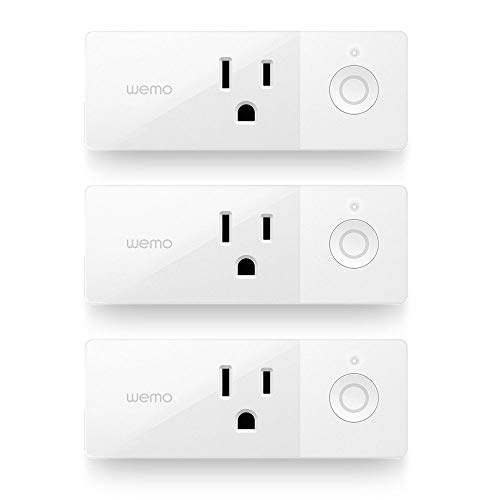 Product Cover Wemo Mini Smart Plug, Wi-Fi Enabled, Compatible with Alexa and Google Home (F7C063-RM2) (3 pack) (Renewed)
