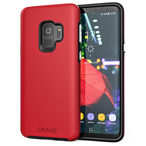 Product Cover S9 Case, Crave Dual Guard Protection Series Case for Samsung Galaxy S9 (Red)