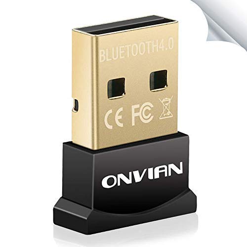 Product Cover Onvian USB Bluetooth Adapter CSR 4.0 Dongle Receiver Transfer Wireless Adapter for PC Computer Laptop Supports Windows 10 8.1 8 7 Vista XP - Upgraded Version
