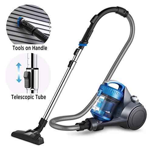 Product Cover Eureka NEN110A Whirlwind Bagless Canister Vacuum Cleaner, Lightweight Corded Vacuum for Carpets and Hard Floors, Blue