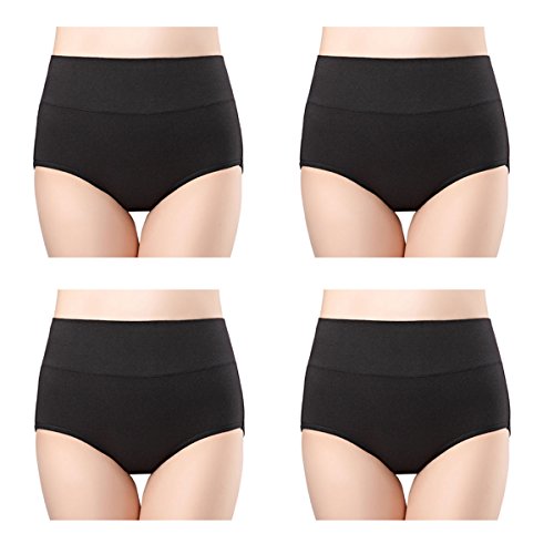 Product Cover wirarpa Women's Bamboo Underwear Modal Microfiber Briefs Soft Stretchy High Waist Full Coverage Panties Multipack