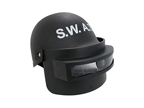 Product Cover S.W.A.T. Team Costume Helmet with Folding Face Mask. Black, Adjustable