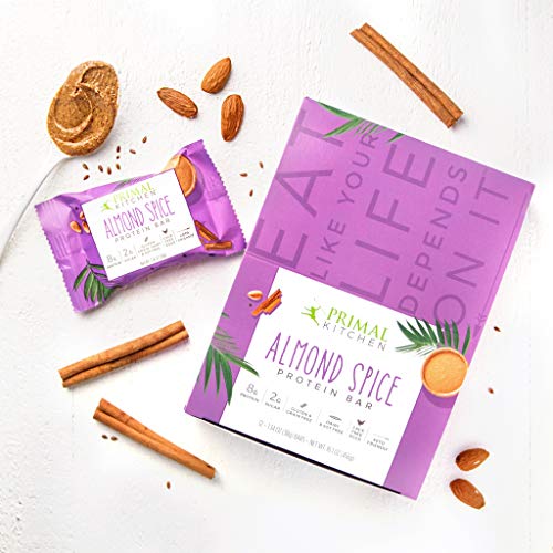Product Cover Primal Kitchen Almond Spice Protein Bars (12 Pack), 8 Grams of Protein, Keto Friendly