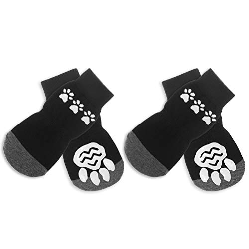Product Cover BINGPET Anti Slip Dog Socks for Hardwood Floors, Pet Paw Protectors with Grips M
