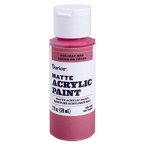 Product Cover Darice DPCS135-63 Matte Holiday Red, 2 Ounces Acrylic Paint