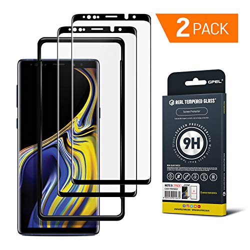 Product Cover GPEL Screen Protector for Galaxy Note 9 Premium Japanese Asahi Tempered Glass with Easy Installation, Case-Friendly, HD Clarity, Real Tempered Glass, 9H Hardness [2-Pack]