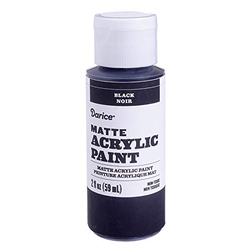 Product Cover Darice DPCS192-63 Matte Black, 2 Ounces Acrylic Paint