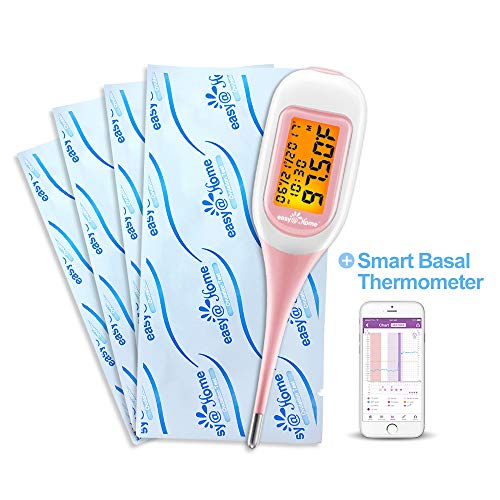Product Cover Easy@Home 25 LH Ovulation Test Strips and Smart Basal Thermometer Kit, FSA Eligible -The Reliable Ovulation Predictor Kit (25 LH + EBT-300)