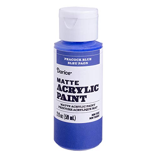 Product Cover Darice DPCS198-63 Matte Peacock Blue, 2 Ounces Acrylic Paint