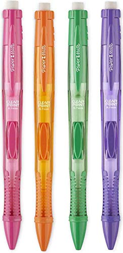 Product Cover Paper Mate Clearpoint Color Lead Mechanical Pencils, 0.7mm, Assorted Colors, 4 Count (Orange, Green, Purple Pink)