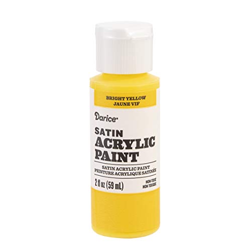 Product Cover Darice 30062595 Satin Bright Yellow, 2 Ounces Acrylic Paint