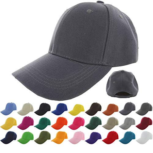 Product Cover Kangora Plain Baseball Cap Adjustable Men Women Unisex | Classic 6-Panel Hat | Outdoor Sports Wear (20+Colors)